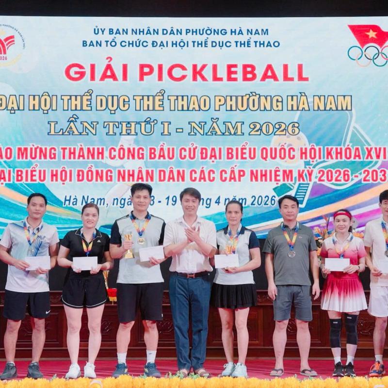 PHƯỜNG HÀ NAM TỔ CHỨC GIẢI PICKLEBALL – ĐẠI HỘI TDTT LẦN THỨ I NĂM 2026