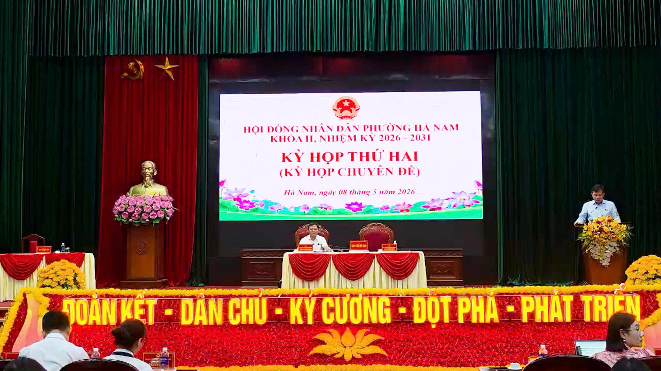 Hội đồng nhân dân phường Hà Nam khoá I, nhiệm kỳ 2026-2031 tổ chức kỳ họp thứ Hai (Kỳ họp chuyên đề).