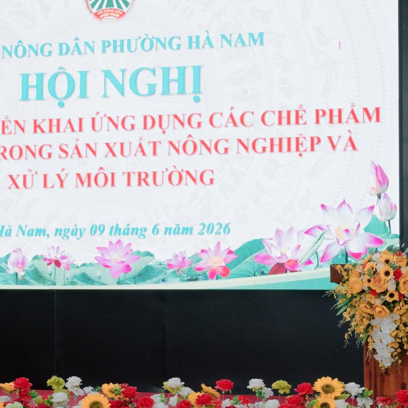 Hội Nông dân phường Hà Nam tổ chức hội nghị tập huấn triển khai ứng dụng các chế phẩm sinh học trong sản xuât nông nghiệp và xử lý môi trường.