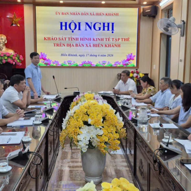 LIÊN MINH HTX TỈNH KHẢO SÁT TÌNH HÌNH KINH TẾ TẬP THỂ TẠI XÃ HIỂN KHÁNH