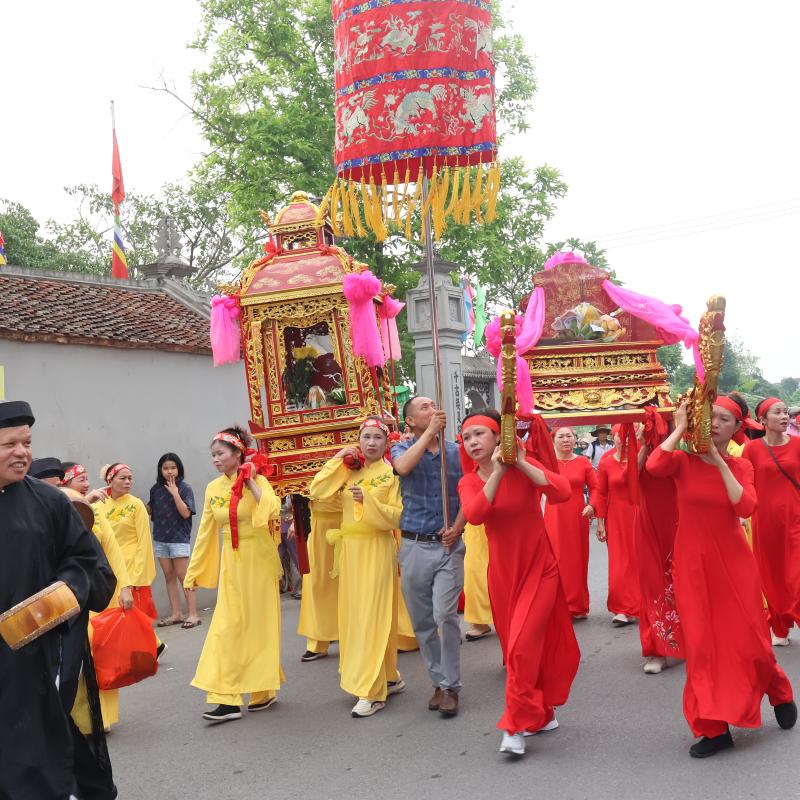 XÃ HIỂN KHÁNH TỔ CHỨC THÀNH CÔNG LỄ HỘI TRUYỀN THỐNG ĐỀN THỜ NỮ TƯỚNG ĐÀO QUÝ NƯƠNG