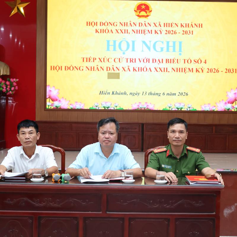 ĐỒNG CHÍ PHẠM XUÂN THAO, BÍ THƯ ĐẢNG ỦY, CHỦ TỊCH HĐND XÃ TIẾP XÚC CỬ TRI TRƯỚC KỲ HỌP THƯỜNG LỆ GIỮA NĂM 2026.