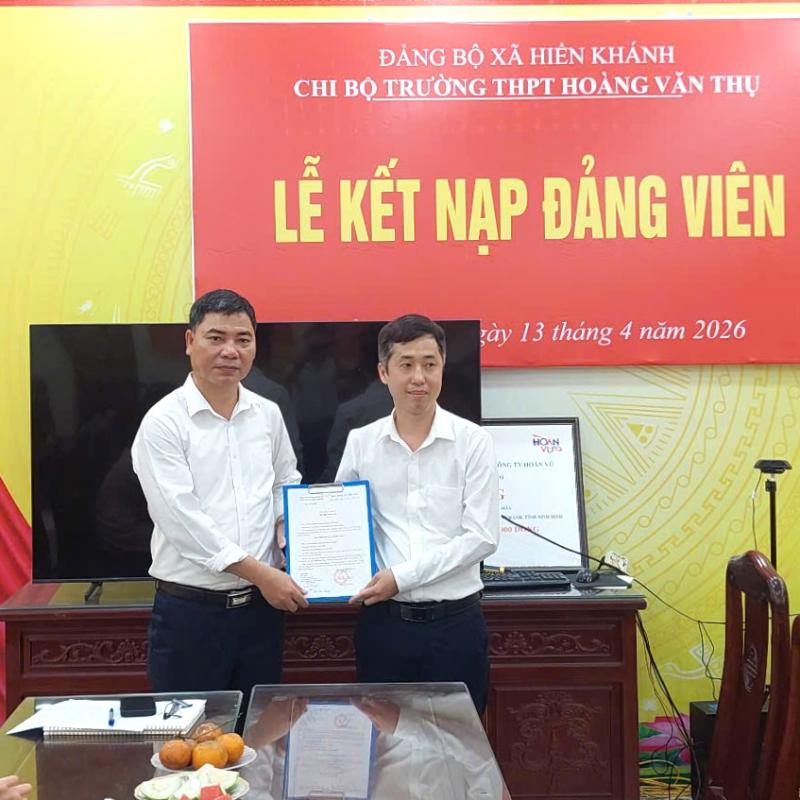 ĐẢNG BỘ XÃ HIỂN KHÁNH CHÚ TRỌNG CÔNG TÁC PHÁT TRIỂN ĐẢNG VIÊN.