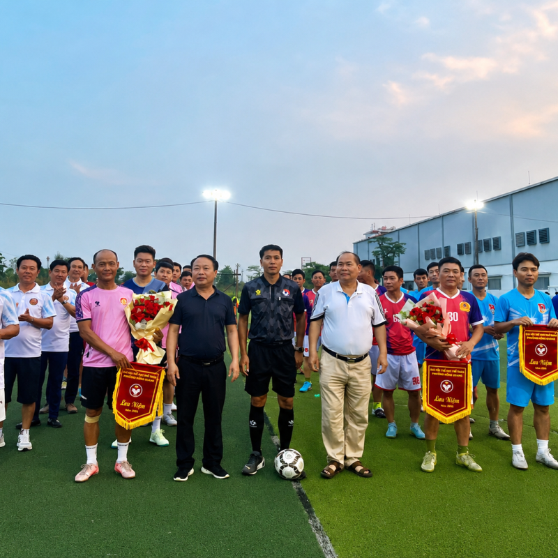 Ban Tổ chức Đại hội Thể dục thể thao phường Hồng Quang lần thứ I tổ chức khai mạc Giải bóng đá nam năm 2026.