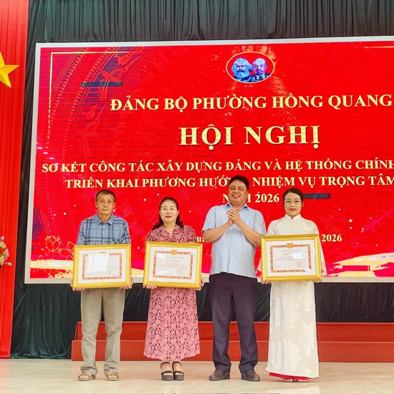 Đảng bộ phường Hồng Quang sơ kết công tác xây dựng Đảng và hệ thống chính trị quý I, triển khai phương hướng, nhiệm vụ trọng tâm quý II năm 2026