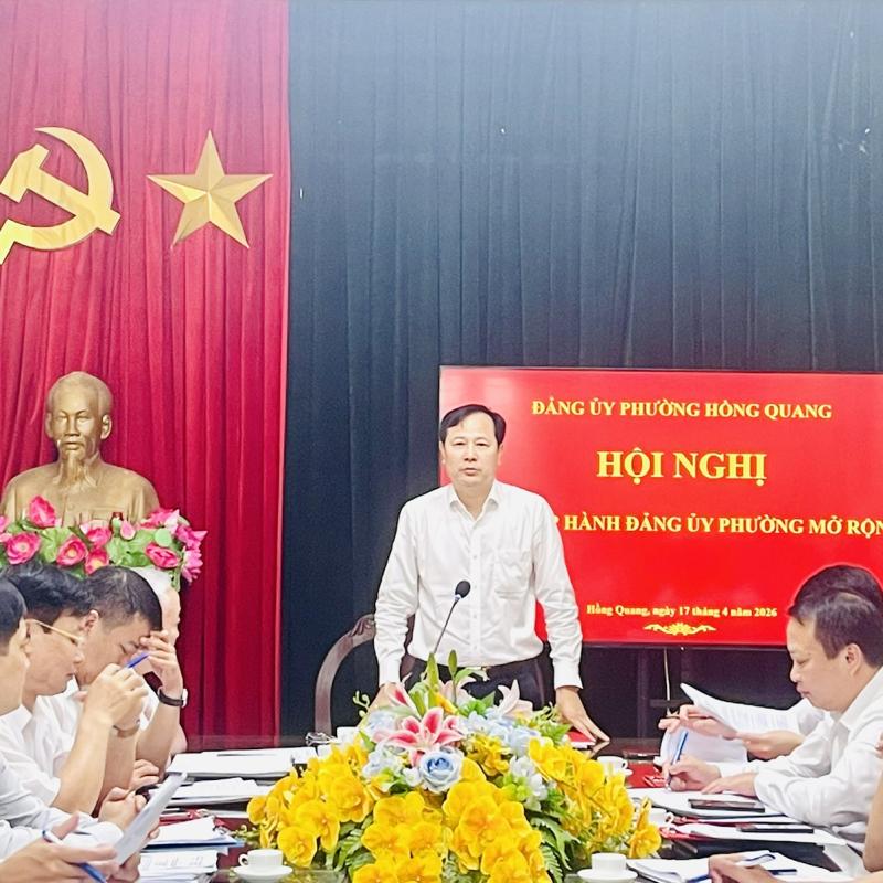 Đảng bộ phường Hồng Quang tổ chức Hội nghị Ban chấp hành Đảng bộ mở rộng