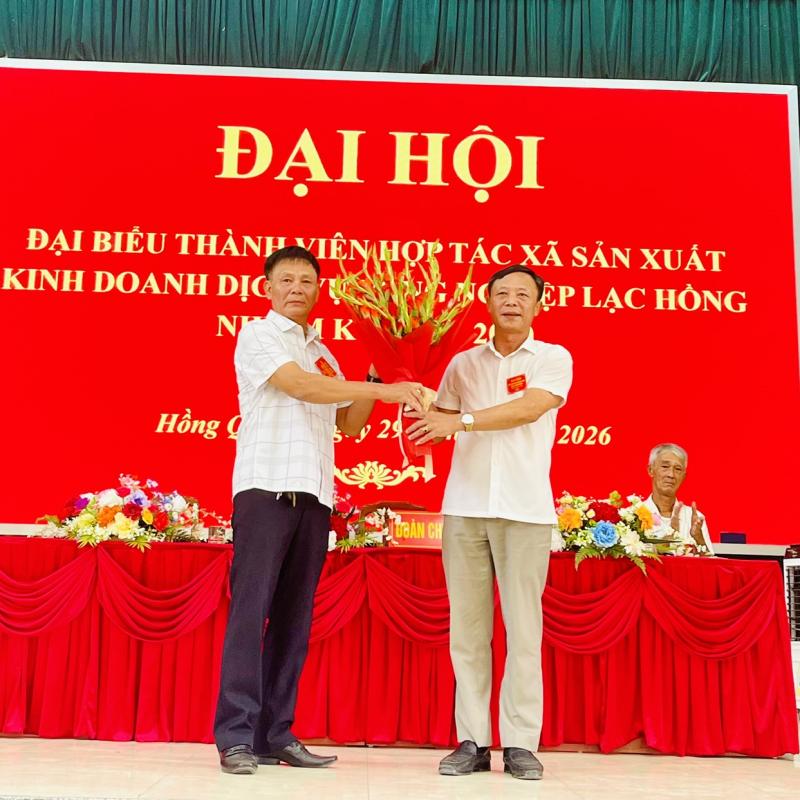 Hợp tác xã sản xuất, kinh doanh, dịch vụ nông nghiệp Lạc Hồng phường Hồng Quang tổ chức đại hội đại biểu, thành viên nhiệm kỳ 2026-2030.