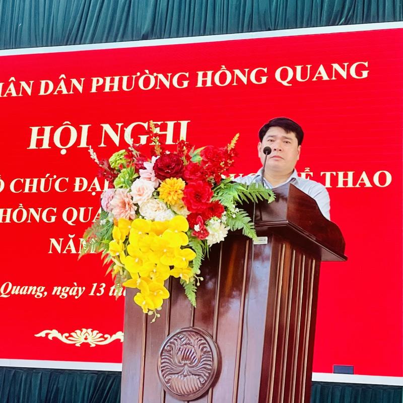 UBND phường Hồng Quang tổ chức hội nghị triển khai tổ chức Đại hội Thể dục thể thao phường lần thứ I năm 2026