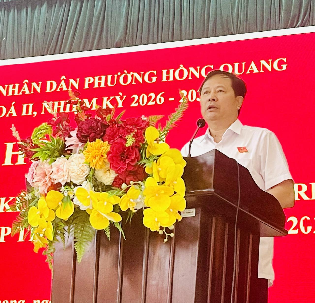 Hội đồng nhân dân phường Hồng Quang triển khai kế hoạch tiếp xúc cử tri trước kỳ họp thường lệ giữa năm 2026