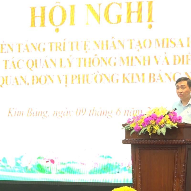 TẬP HUẤN NỀN TẢNG TRÍ TUỆ NHÂN TẠO MISA IGOV ONEAI TRONG CÔNG TÁC QUẢN LÝ THÔNG MINH VÀ ĐIỀU HÀNH CỦA CÁC CƠ QUAN ĐƠN VỊ PHƯỜNG KIM BẢNG