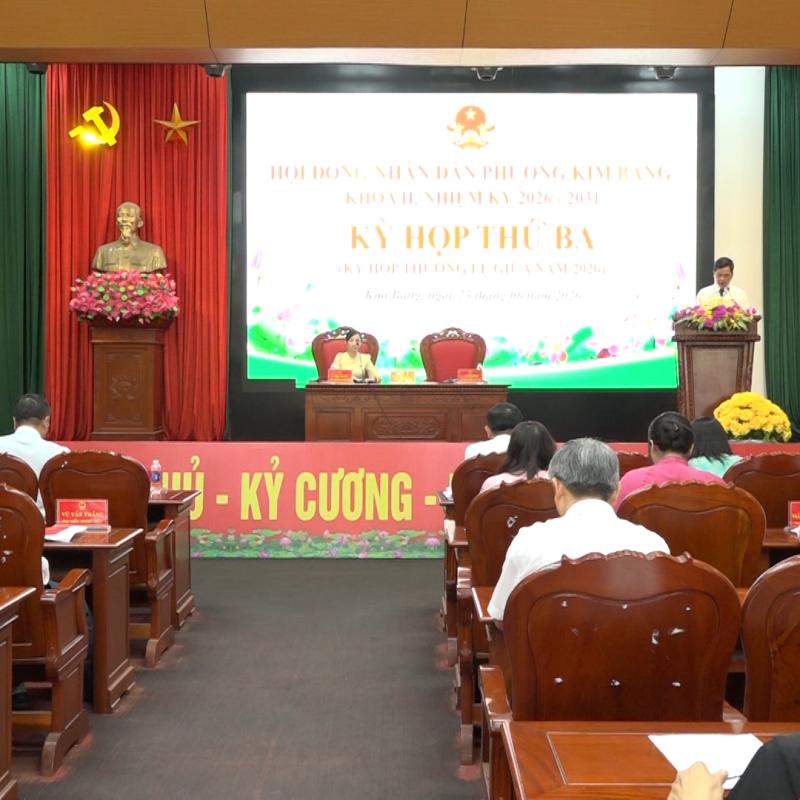 HĐND PHƯỜNG KIM BẢNG KHÓA II, NHIỆM KỲ 2026 – 2031 TỔ CHỨC KỲ HỌP THỨ BA – KỲ HỌP THƯỜNG LỆ GIỮA NĂM 2026