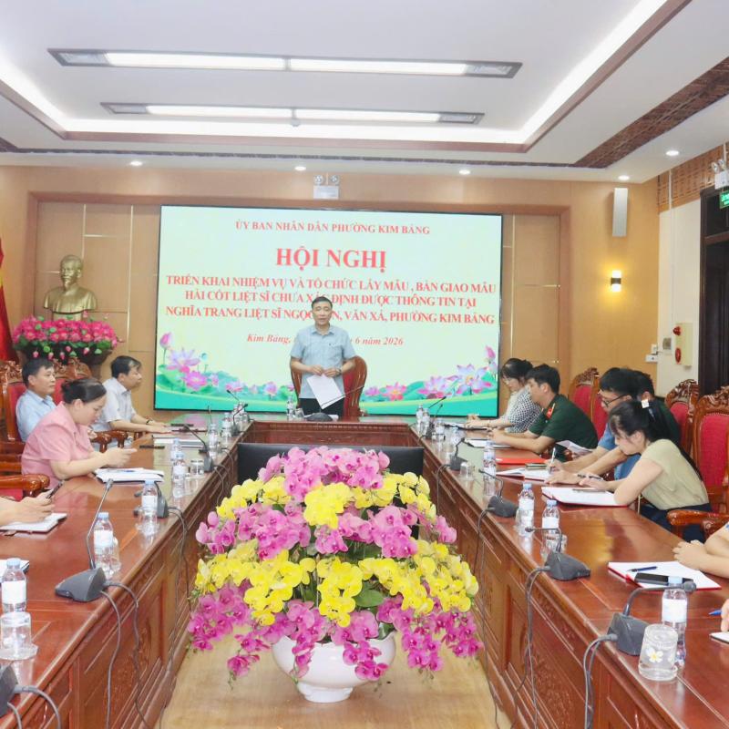 Phường Kim Bảng triển khai nhiệm vụ và Tổ chức lấy mẫu, bàn giao mẫu hài cốt liệt sĩ chưa xác định được thông tin tại Nghĩa trang liệt sĩ Ngọc Sơn; Văn Xá