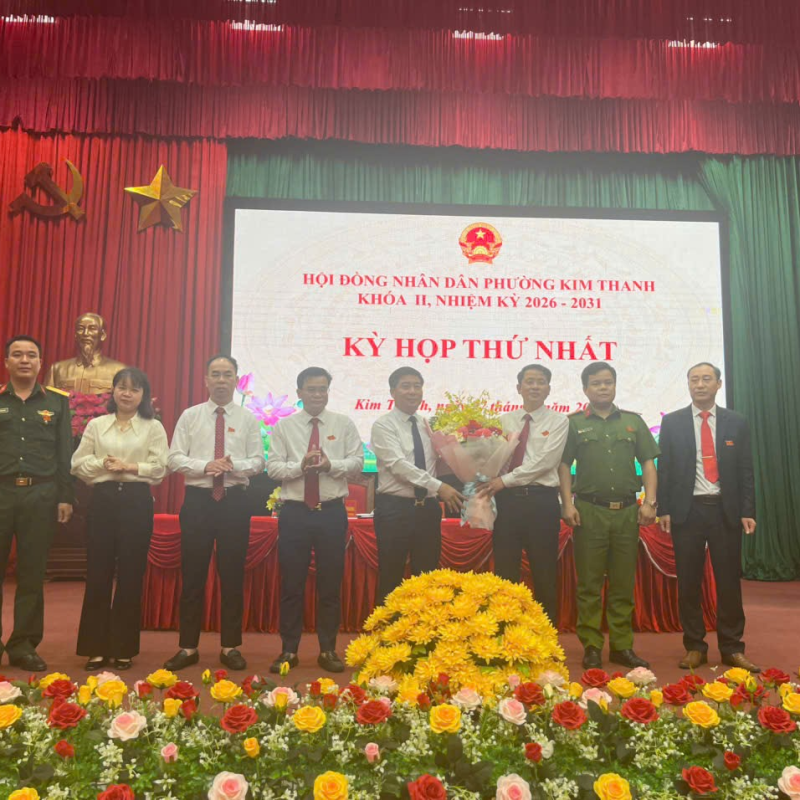 Kỳ họp thứ nhất HĐND phường Kim Thanh khóa II, nhiệm kỳ 2026–2031 diễn ra thành công