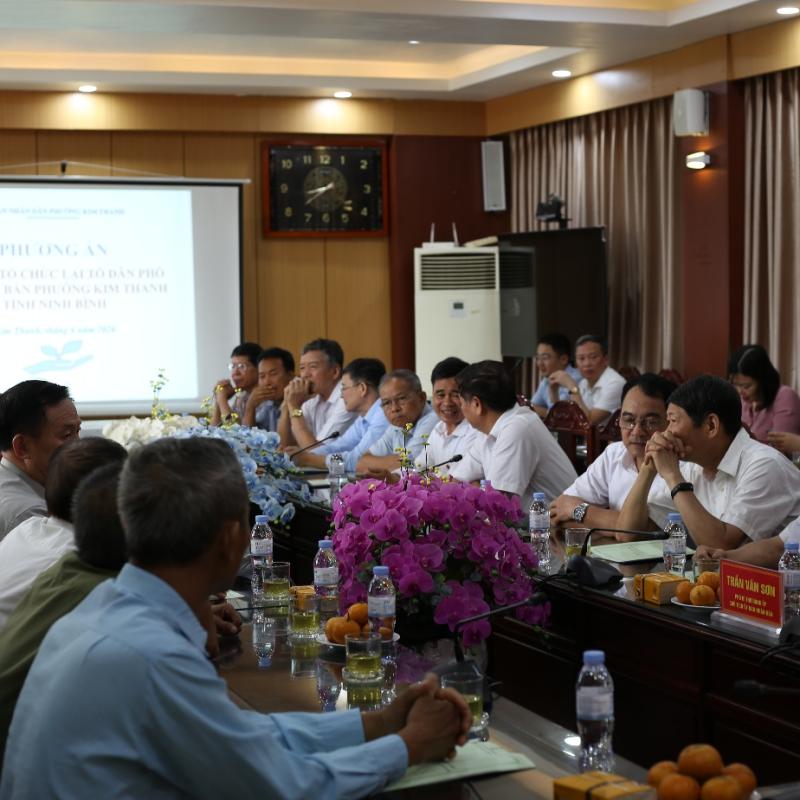 Phường Kim Thanh tổ chức hội nghị lấy ý kiến các đồng chí nguyên  lãnh đạo phường về dự thảo phương án sắp xếp Tổ dân phố