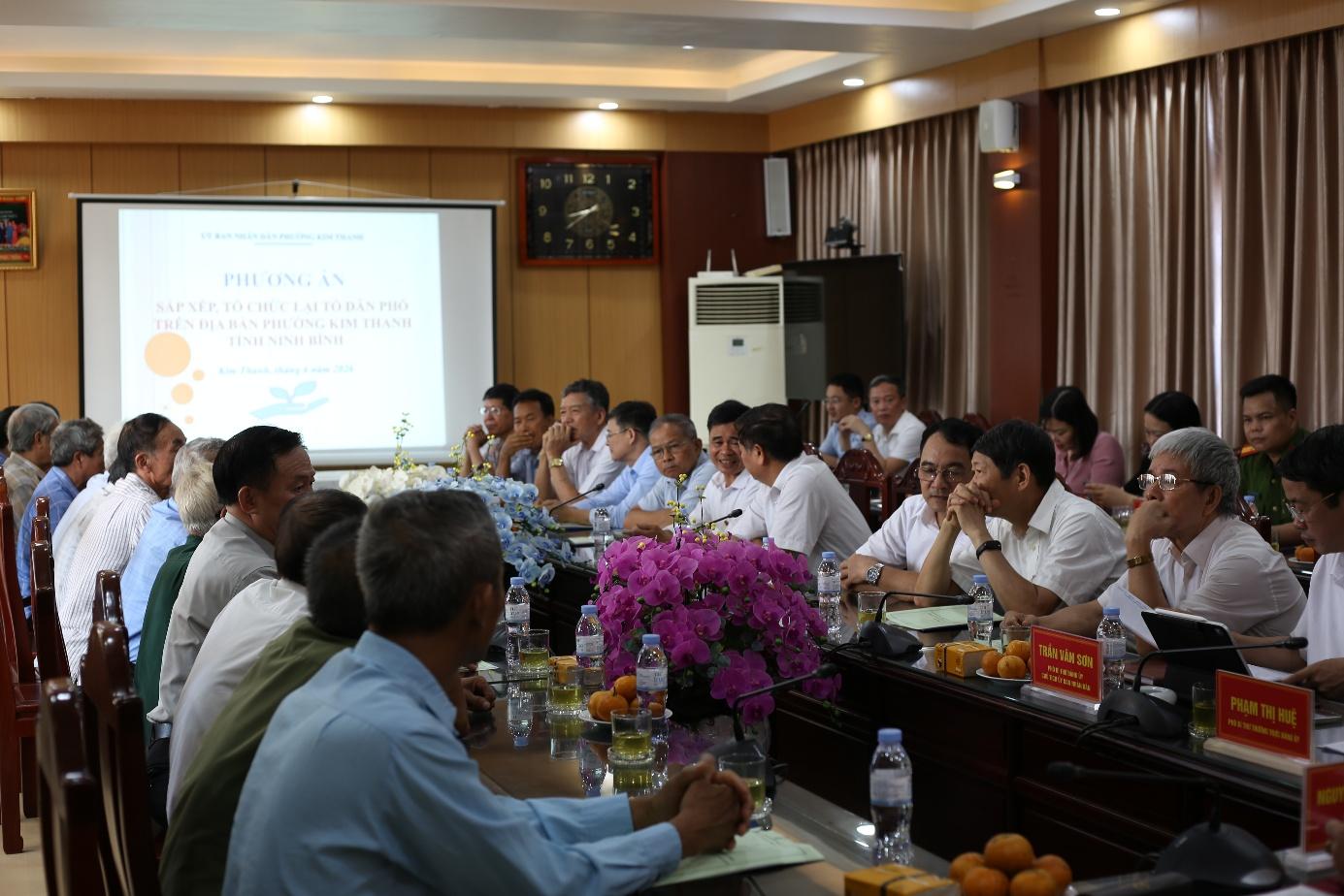 Phường Kim Thanh tổ chức hội nghị lấy ý kiến các đồng chí nguyên  lãnh đạo phường về dự thảo phương án sắp xếp Tổ dân phố