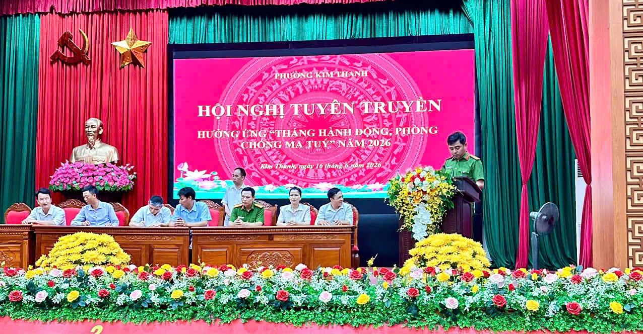 PHƯỜNG KIM THANH: TUYÊN TRUYỀN, HƯỞNG ỨNG "THÁNG HÀNH ĐỘNG PHÒNG, CHỐNG MA TÚY NĂM 2026.