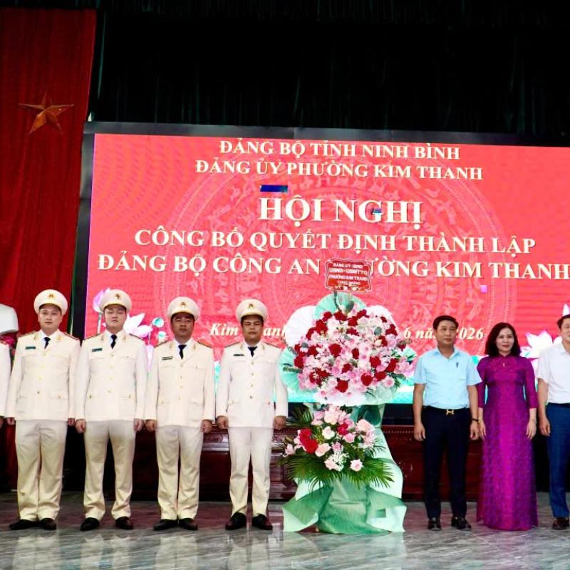 ĐẢNG ỦY PHƯỜNG KIM THANH CÔNG BỐ QUYẾT ĐỊNH THÀNH LẬP ĐẢNG BỘ CƠ SỞ CÔNG AN PHƯỜNG.