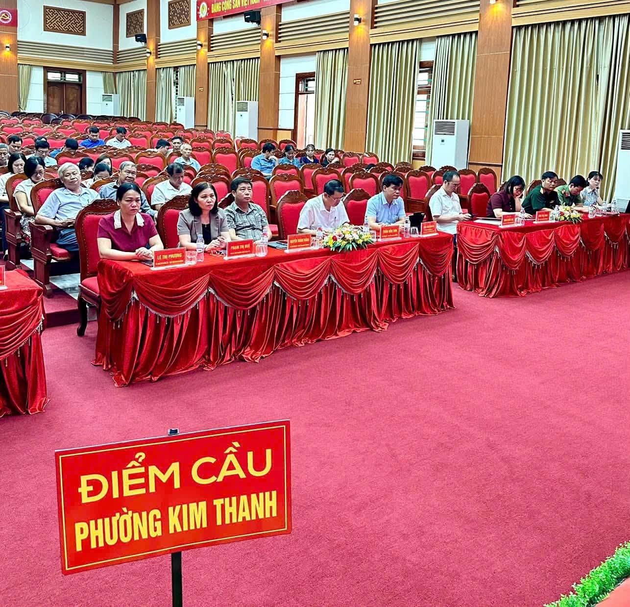 Phường Kim Thanh : Tham dự hội nghị trực tuyến toàn quốc sơ kết 1 năm vận hành mô hình tổ chức tổng thể của hệ thống chính trị và mô hình chính quyền 3 cấp