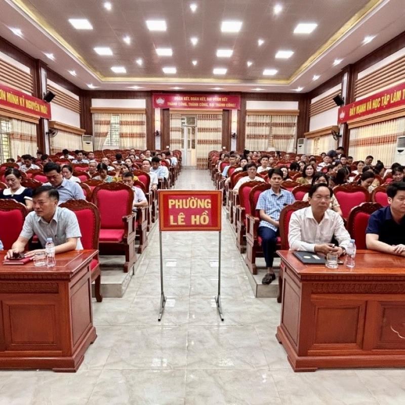 Đảng bộ phường Lê Hồ tham gia Hội nghị nghiên cứu, học tập, quán triệt, tuyên truyền và triển khai các văn bản của Trung ương và của tỉnh
