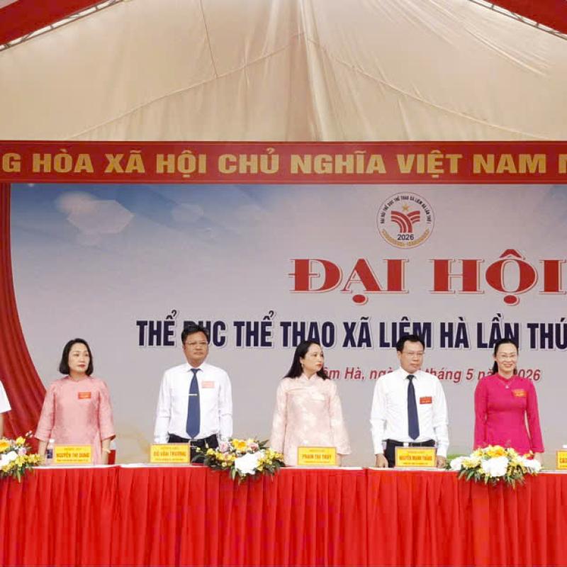 Xã Liêm Hà tổ chức Lễ Khai mạc Đại hội Thể dục thể thao lần thứ I năm 2026