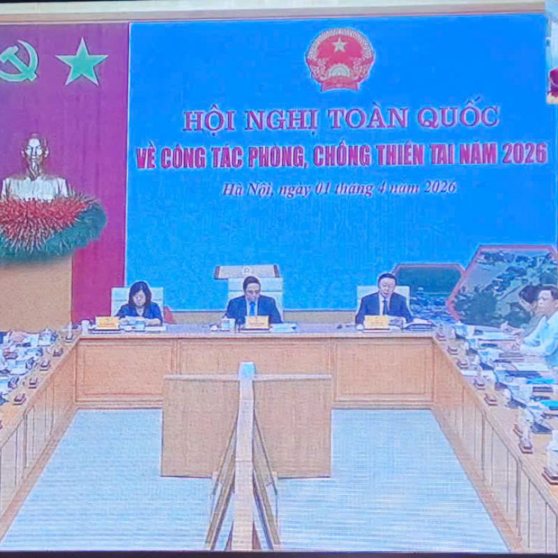 Xã Liêm Hà tham dự Hội nghị trực tuyến toàn quốc công tác phòng chống thiên tai năm 2026