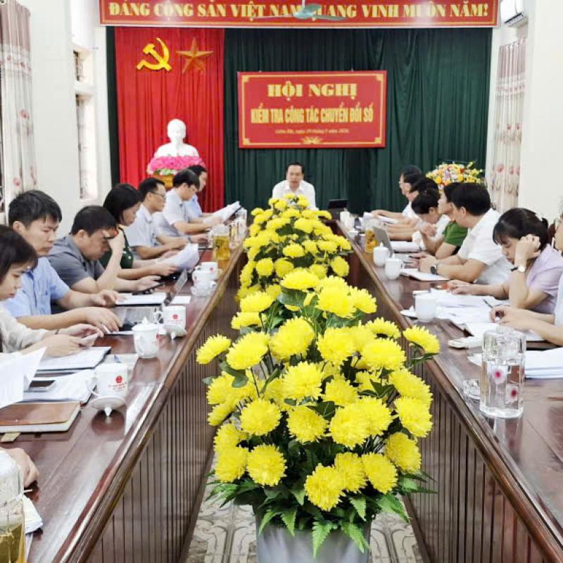 Hội nghị kiểm tra công tác chuyển đổi số trên địa bàn xã Liêm Hà