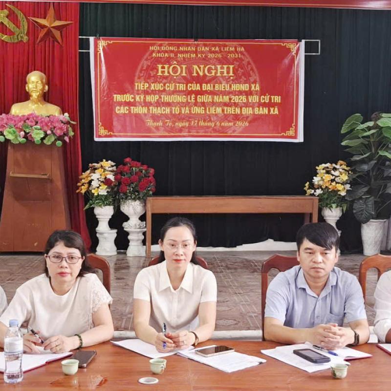 ĐẠI BIỂU HĐND XÃ LIÊM HÀ TIẾP XÚC CỬ TRI TRƯỚC KỲ HỌP THƯỜNG LỆ GIỮA NĂM 2026