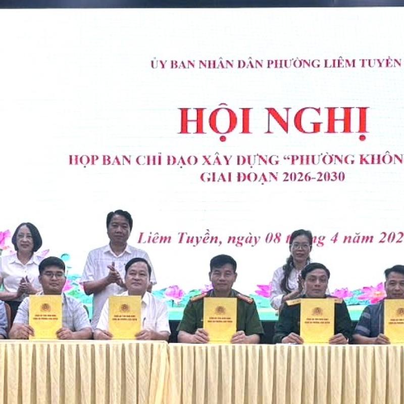 UBND PHƯỜNG LIÊM TUYỀN HỌP BAN CHỈ ĐẠO XÂY DỰNG “PHƯỜNG KHÔNG MA TÚY” GIAI ĐOẠN 2026–2031