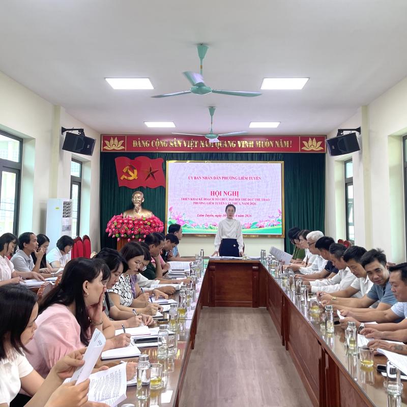 UBND phường Liêm Tuyền triển khai Kế hoạch tổ chức Đại hội Thể dục Thể thao phường lần thứ I, năm 2026