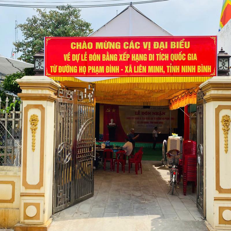 XÃ LIÊN MINH CHUẨN BỊ CHU ĐÁO TỔ CHỨC LỄ ĐÓN NHẬN BẰNG XẾP HẠNG DI TÍCH LỊCH SỬ QUỐC GIA TỪ ĐƯỜNG HỌ PHẠM ĐÌNH
