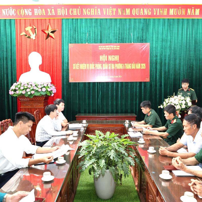 BAN CHQS XÃ LIÊN MINH SƠ KẾT NHIỆM VỤ QUỐC PHÒNG, QUÂN SỰ ĐỊA PHƯƠNG 6 THÁNG ĐẦU NĂM 2026