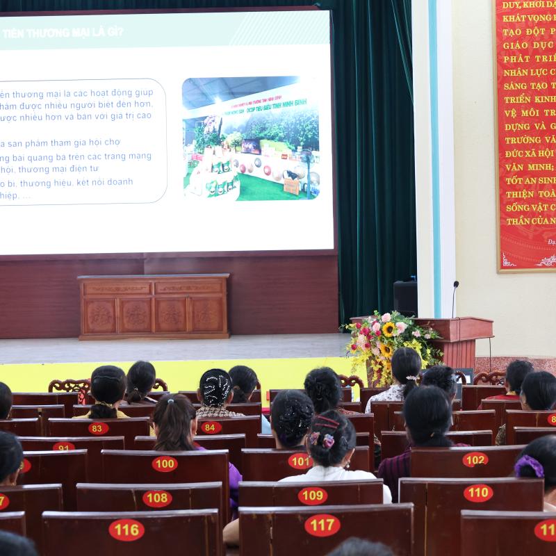 110 cán bộ, hội viên nông dân xã Liên Minh tham gia tập huấn chuyển đổi số, phòng chống lừa đảo trên không gian mạng và xúc tiến thương mại