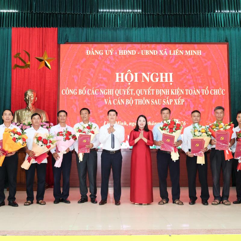 Xã Liên Minh công bố sắp xếp, sáp nhập thôn, thành lập chi bộ Đảng ở các thôn sau sáp nhập; sơ kết công tác Đảng 6 tháng đầu năm và sơ kết 1 năm vận hành mô hình chính quyền địa phương 2 cấp