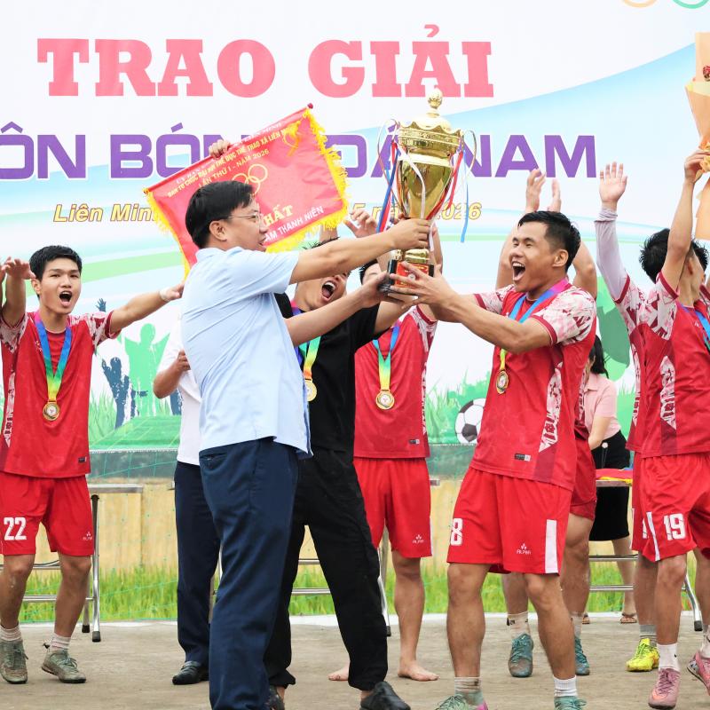 LỄ TRAO GIẢI CÁC MÔN THI ĐẤU VÀ BẾ MẠC ĐẠI HỘI TDTT XÃ LIÊN MINH LẦN THỨ I - NĂM 2026