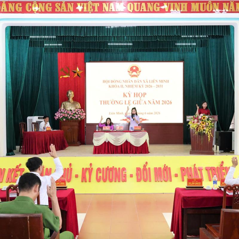 HĐND xã Liên Minh thông qua Nghị quyết sắp xếp, tổ chức lại thôn trên địa bàn xã