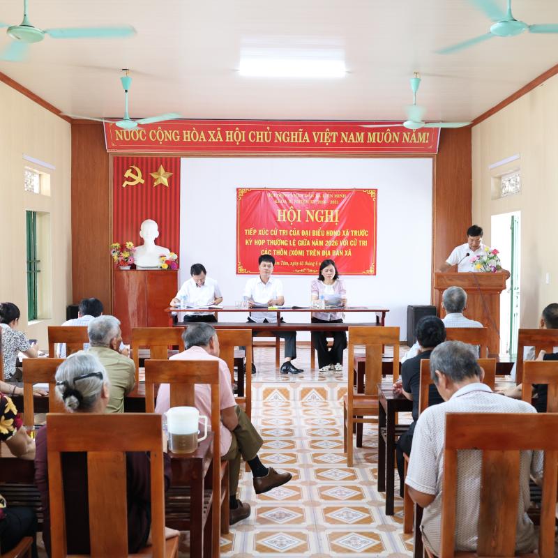 Đại biểu HĐND xã Liên Minh Khoá II tiếp xúc cử tri trước kỳ họp thường lệ giữa năm 2026