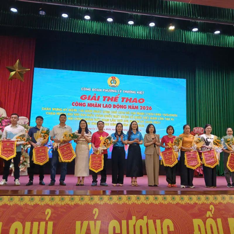 CÔNG ĐOÀN PHƯỜNG LÝ THƯỜNG KIỆT TỔ CHỨC  GIẢI THỂ THAO CHÀO MỪNG KỶ NIỆM 136 NĂM  NGÀY SINH CHỦ TỊCH HỒ CHÍ MINH (19/5/1890-19/5/2026)