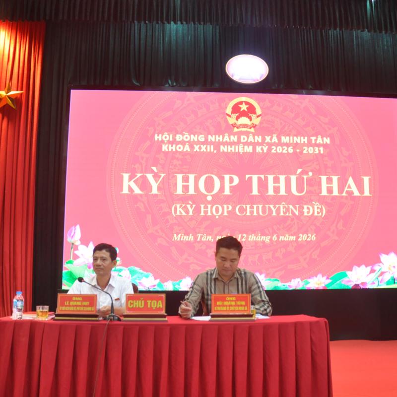 HĐND xã Minh Tân khóa XXII tổ chức Kỳ họp thứ Hai (kỳ họp chuyên đề)