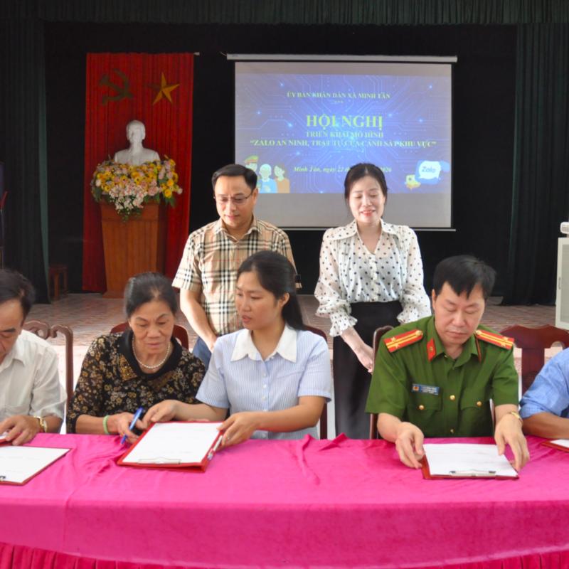 Xã Minh Tân triển khai mô hình “Zalo an ninh, trật tự của Cảnh sát khu vực” trên địa bàn
