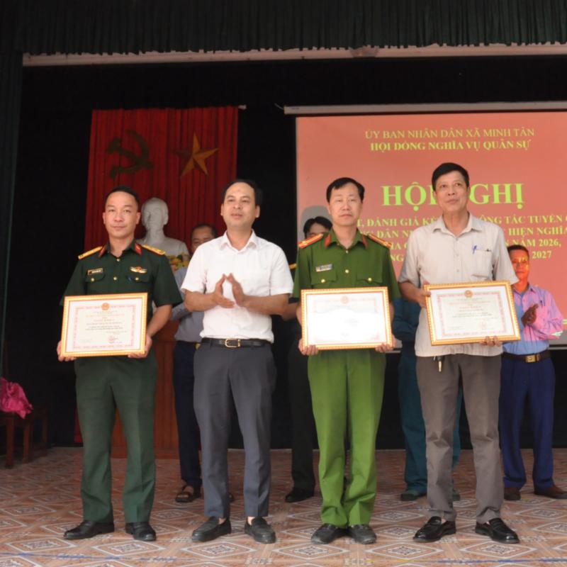 Xã Minh Tân tổng kết công tác tuyển quân năm 2026, triển khai nhiệm vụ năm 2027