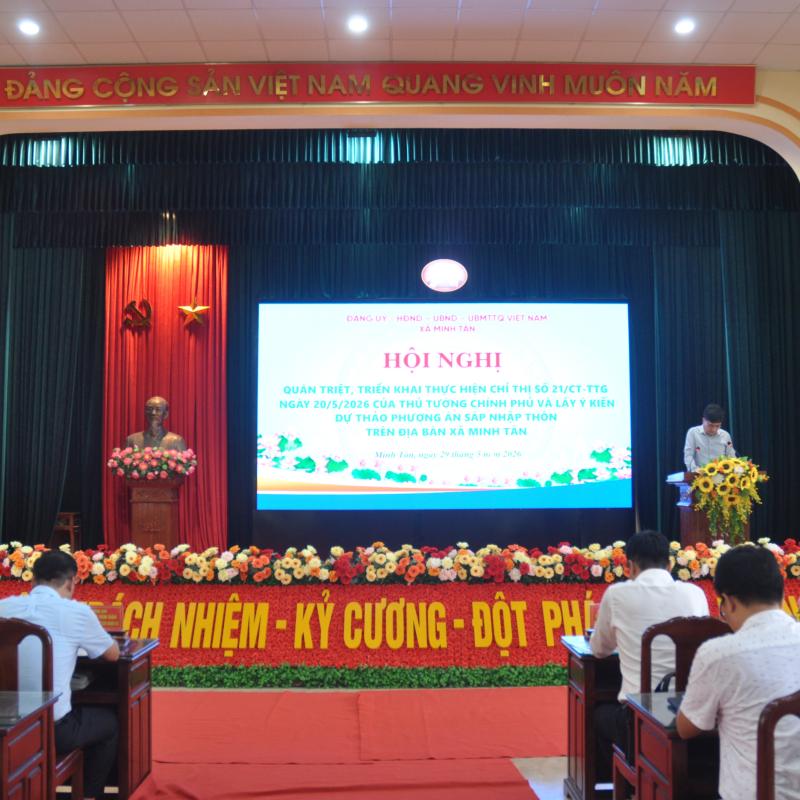 Xã Minh Tân triển khai dự kiến phương án sắp xếp, sáp nhập thôn xóm