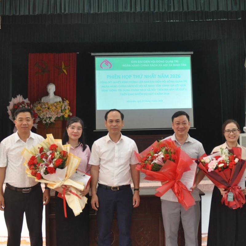 Xã Minh Tân tổ chức phiên họp thứ nhất Ban đại diện Hội đồng quản trị Ngân hàng Chính sách xã hội