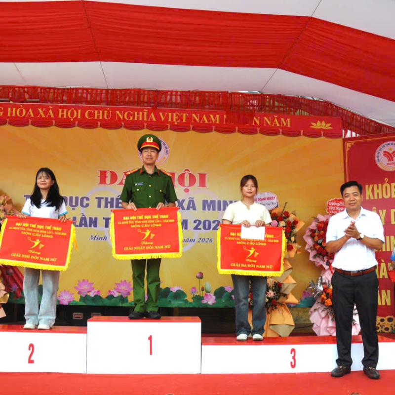 Xã Minh Tân bế mạc Đại hội Thể dục Thể thao xã lần thứ Nhất năm 2026