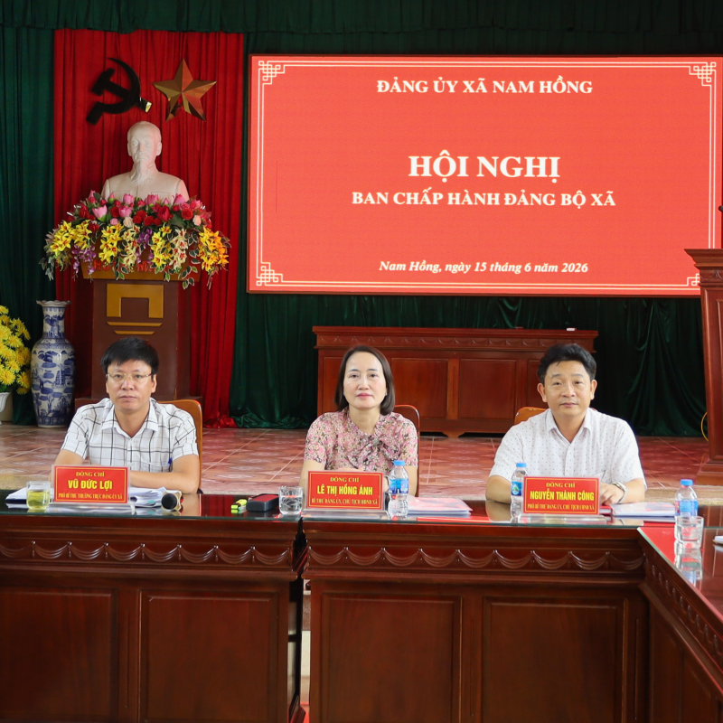 Đảng ủy xã Nam Hồng tổ chức Hội nghị Ban Chấp hành Đảng bộ xã