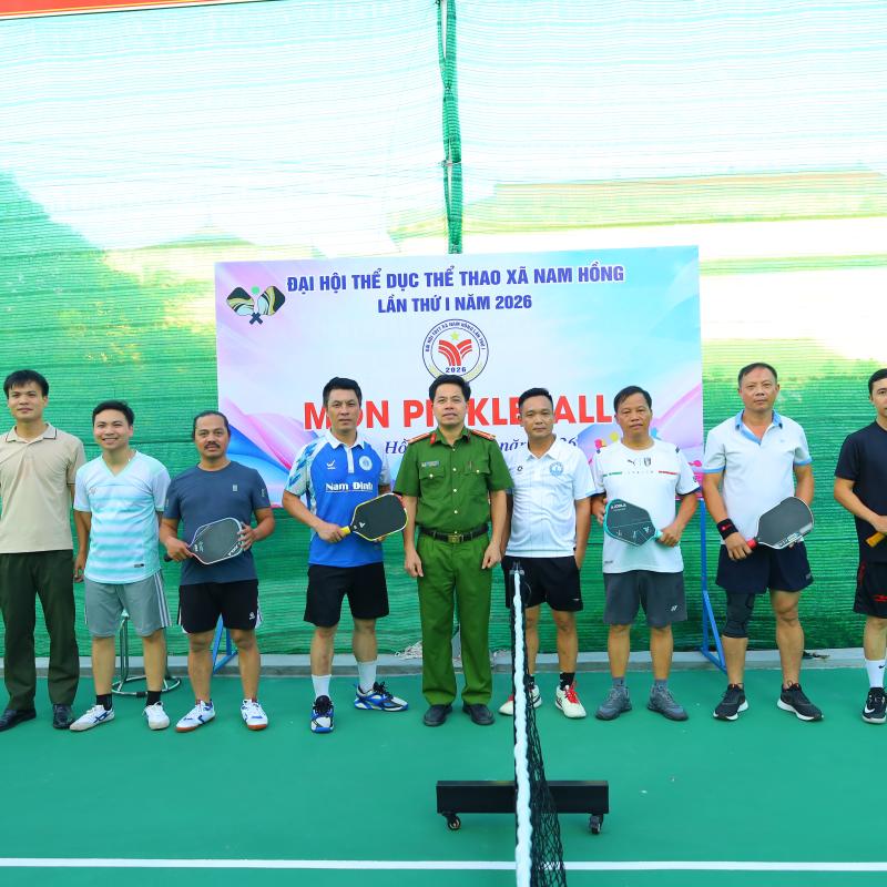 XÃ NAM HỒNG TỔ CHỨC THI ĐẤU MÔN PICKLEBALL TRONG KHUÔN KHỔ ĐẠI HỘI THỂ DỤC THỂ THAO LẦN THỨ I NĂM 2026