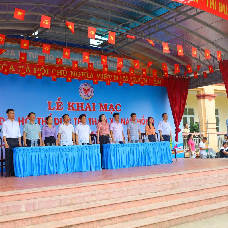 Xã Nam Hồng tổng duyệt chương trình khai mạc Đại hội Thể dục thể thao lần thứ I năm 2026