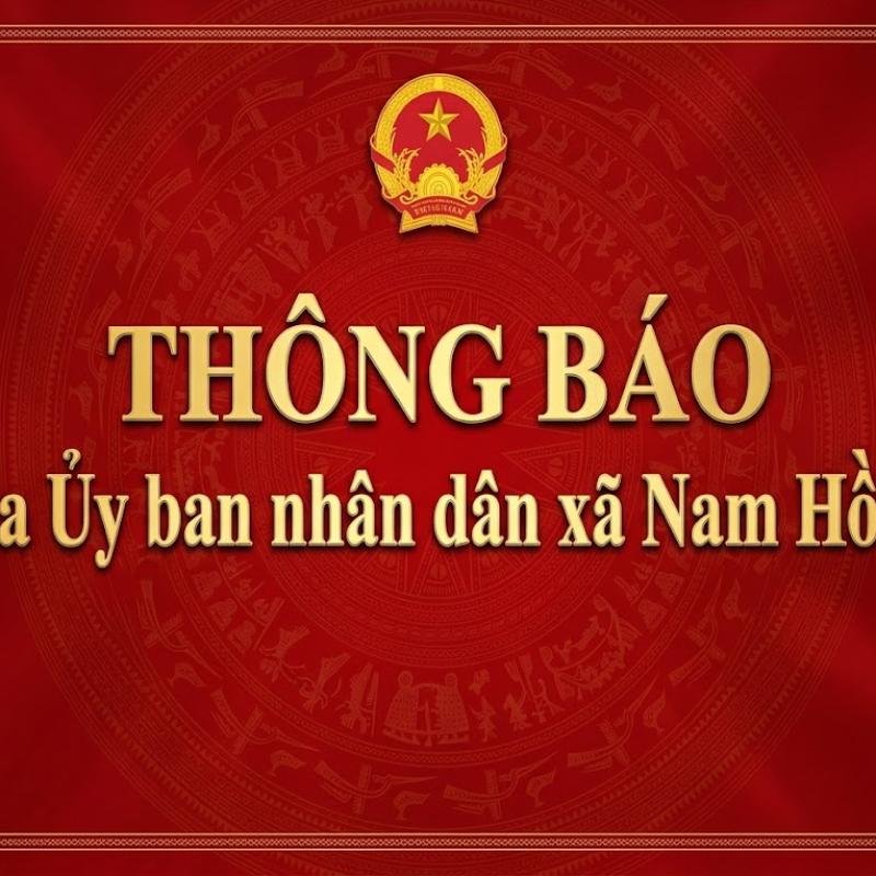 THÔNG BÁO Về việc sắp xếp, sáp nhập thôn (xóm) trên địa bàn xã Nam Hồng năm 2026