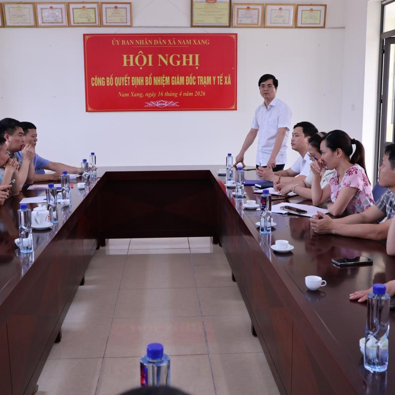 Hội nghị công bố Quyết định bổ nhiệm Giám đốc Trạm Y tế xã