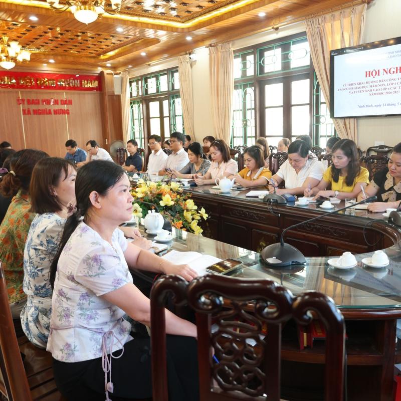 NGHĨA HƯNG THAM DỰ HỘI NGHỊ TRỰC TUYẾN TRIỂN KHAI CÔNG TÁC TUYỂN SINH ĐẦU CẤP NĂM HỌC 2026 – 2027