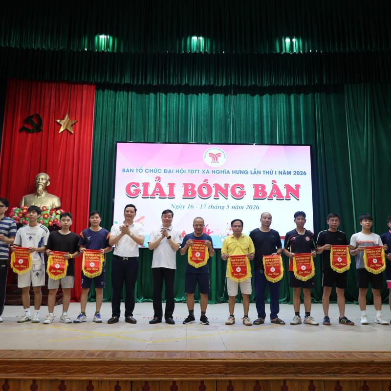 XÃ NGHĨA HƯNG TỔ CHỨC GIẢI BÓNG BÀN NĂM 2026